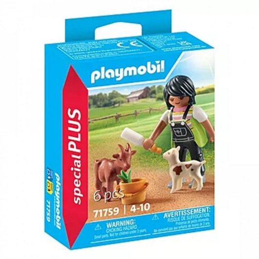 Figura de juguete Playmobil SpecialPlus 71759 Mujer con cabras