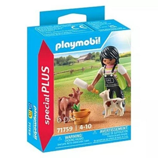 Figura de juguete Playmobil SpecialPlus 71759 Mujer con cabras