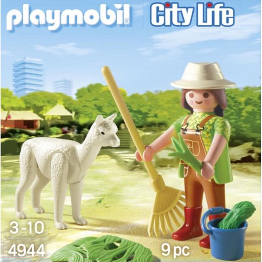 Figura de juguete Playmobil Alpaca con cuidadora 04944 3 años multicolor