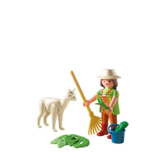 Figura de juguete Playmobil Alpaca con cuidadora 04944 3 años multicolor