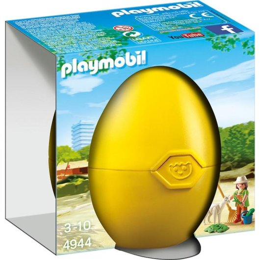 Figura de juguete Playmobil Alpaca con cuidadora 04944 3 años multicolor