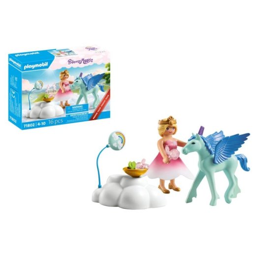 Figura de juguete Playmobil 71802 Fiesta de cumpleaños de Pegaso Multicolor