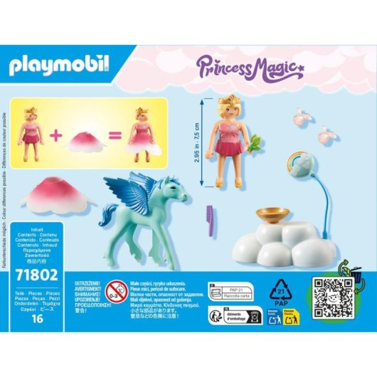 Figura de juguete Playmobil 71802 Fiesta de cumpleaños de Pegaso Multicolor