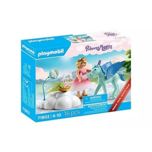 Figura de juguete Playmobil 71802 Fiesta de cumpleaños de Pegaso Multicolor