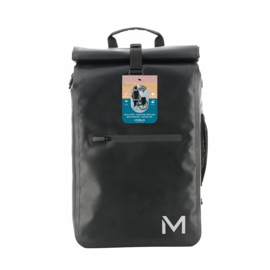 Mochila de Ciclismo Mobilis 070001 Unisex 15.6" A Prueba de Agua Lona Alquitranada