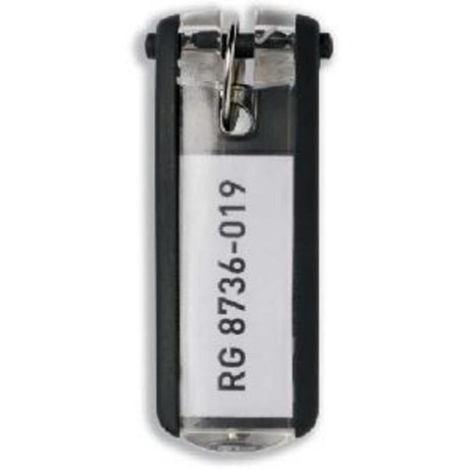 Llavero Durable Key Clip Negro 25 mm 68 mm 6 piezas