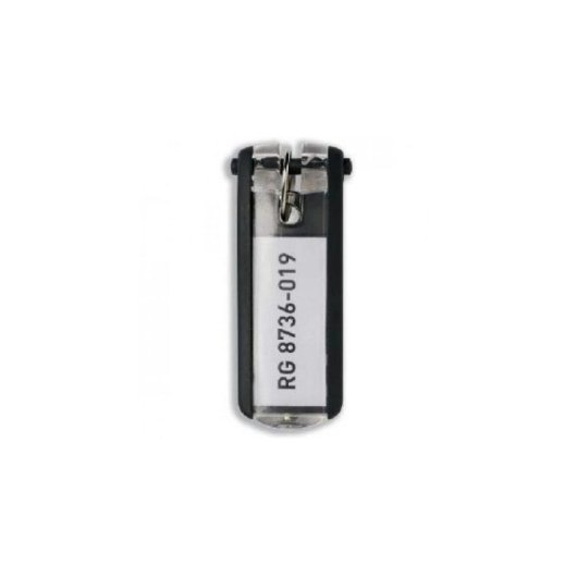 Llavero Durable Key Clip Negro 25 mm 68 mm 6 piezas