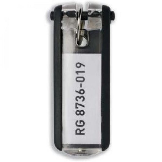 Llavero Durable Key Clip Negro 25 mm 68 mm 6 piezas