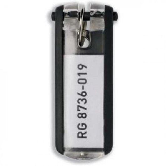 Llavero Durable Key Clip Negro 25 mm 68 mm 6 piezas