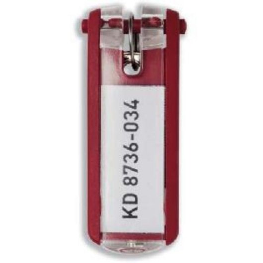 Llavero Durable Key Clip Rosso 68 mm x 25 mm 6 pezzi