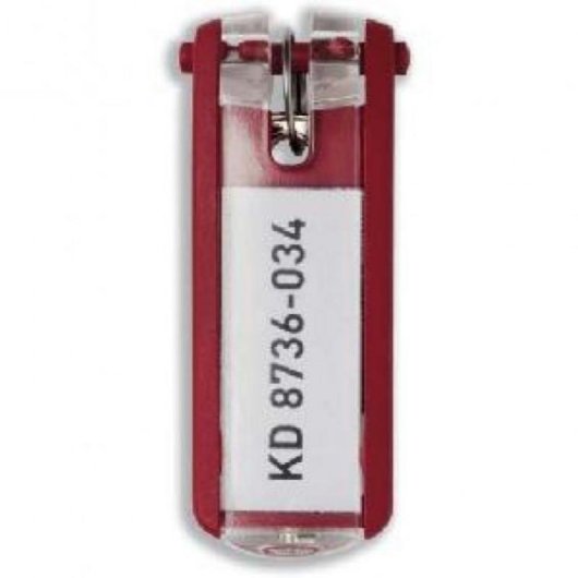 Llavero Durable Key Clip Rosso 68 mm x 25 mm 6 pezzi