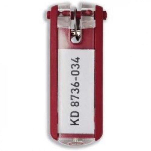Llavero Durable Key Clip Rosso 68 mm x 25 mm 6 pezzi
