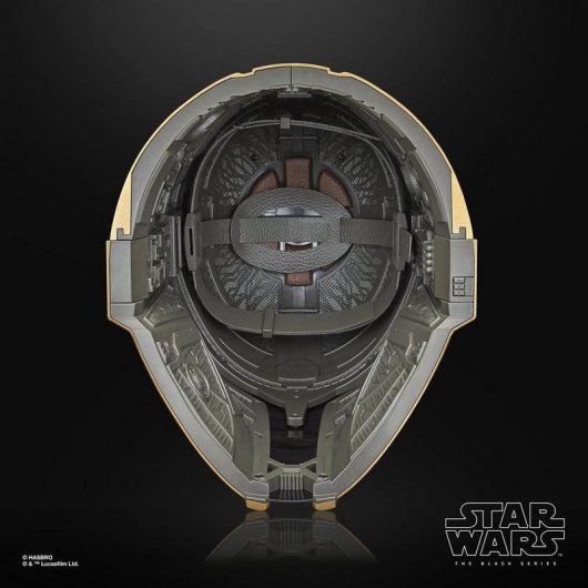 Capacete Eletrónico Star Wars The Armorer Hasbro Black Series Iluminação