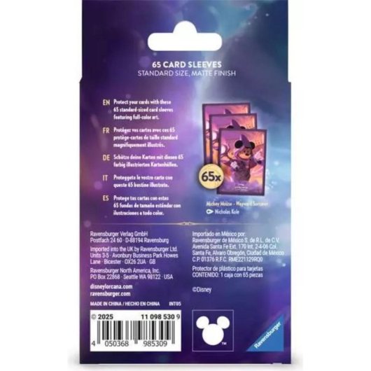 Funda de cartas Ravensburger Disney Lorcana S8 Sleeve A Mickey