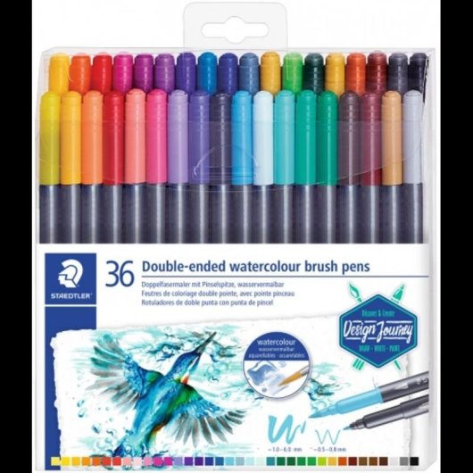 Staedtler 3001 Doppelspitzer Aquarellstifte 36 Farben