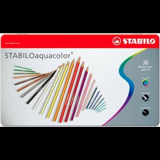 Buntstifte STABILO Aquacolor multicolor Metallbox 36 Stück
