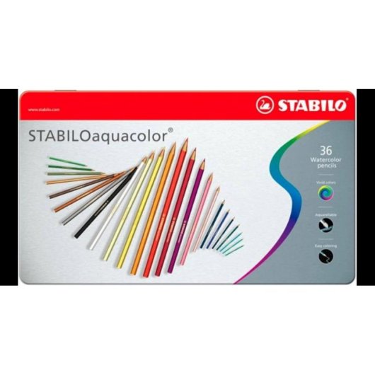 Buntstifte STABILO Aquacolor multicolor Metallbox 36 Stück