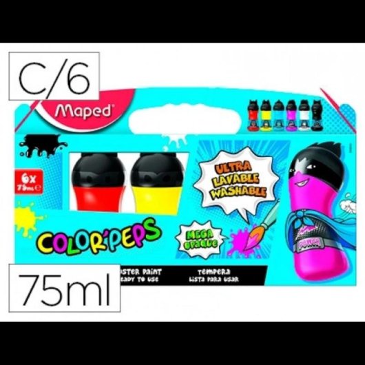 Vernice Maped Color'Peps Ultra Lavabile 6 Colori 75 ml