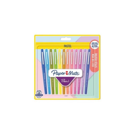 Rotulador Papermate Flair Medio 12 Colores Surtidos 0,7 mm