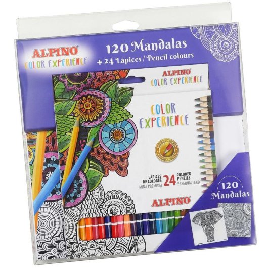 Set Lápices de Colores Alpino con Mandalas 24 Unidades