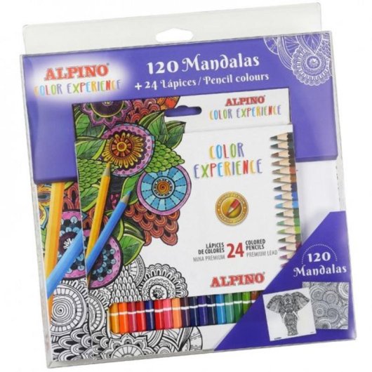 Set Lápices de Colores Alpino con Mandalas 24 Unidades
