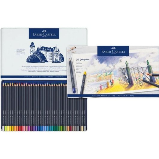 Farbstifte Faber-Castell Goldfaber Metal 36 Stücke mehrfarbig weich
