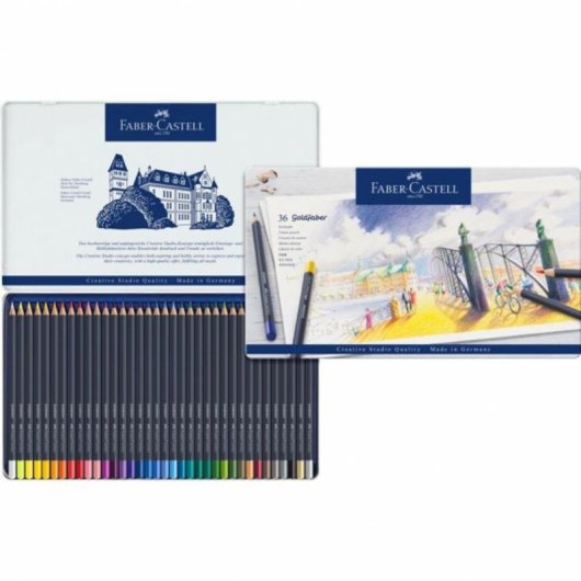 Farbstifte Faber-Castell Goldfaber Metal 36 Stücke mehrfarbig weich