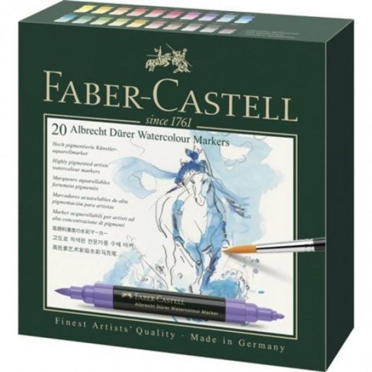 Aquarellierbare Farbstifte Goldfaber Aqua 24 Stück Metallbox Faber-Castell