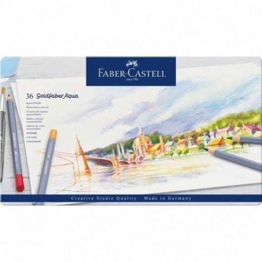 Aquarellierbare Farbstifte Goldfaber Aqua Etui x36 Faber-Castell