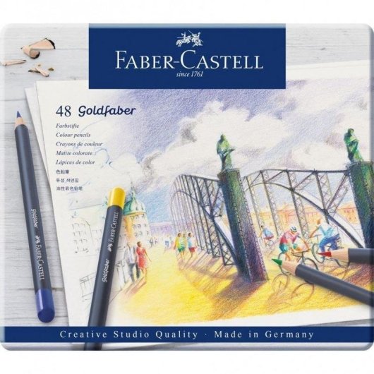 Farbstifte Faber-Castell Goldfaber Metal 48 Stücke mehrfarbig weich
