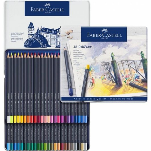 Farbstifte Faber-Castell Goldfaber Metal 48 Stücke mehrfarbig weich