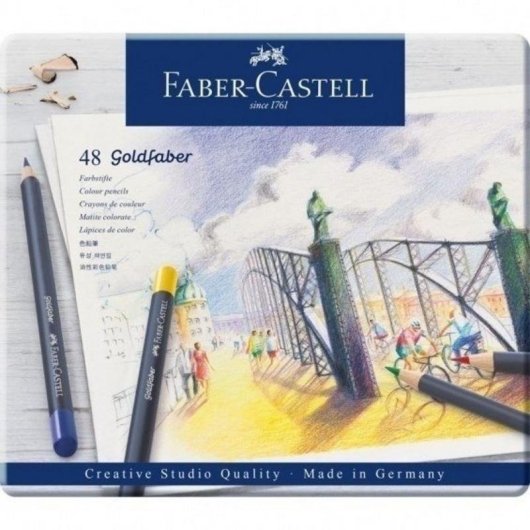 Farbstifte Faber-Castell Goldfaber Metal 48 Stücke mehrfarbig weich