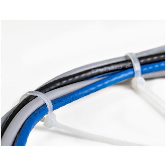 Bridas de cable StarTech 25 cm blancas paquete de 100 Nylon 66