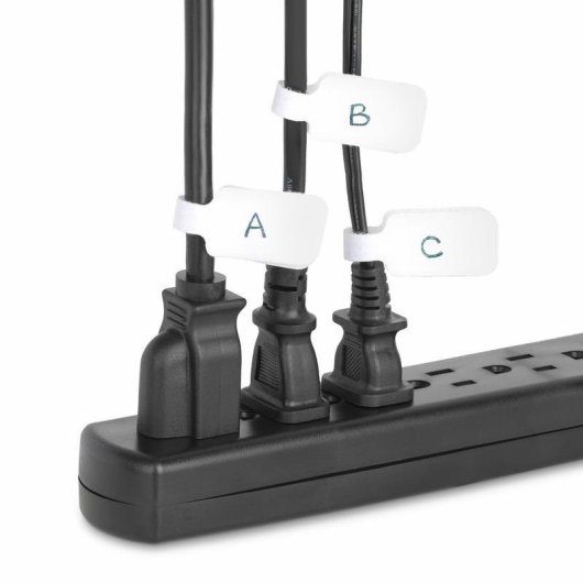 Kabeletiketten StarTech.com 100 Einheiten Weiß 9 cm Haken zu Haken