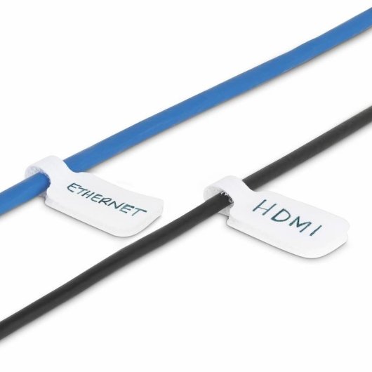 Kabeletiketten StarTech.com 100 Einheiten Weiß 9 cm Haken zu Haken