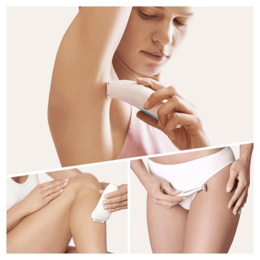 Depiladora Eléctrica Braun Silk-épil 5 5-815 Inalámbrica 2 Velocidades 5 Cabezales Seco y Húmedo