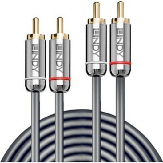 Cabo de Áudio Lindy 2 m RCA Macho para RCA Macho Antracite
