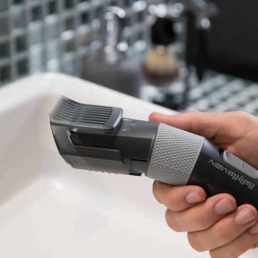 Tondeuse Homme BaByliss E795E sans Fil 12 Longueurs 60min Lame Acier Funda Nettoyage