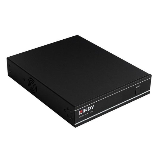 Servidor Lindy 38519 3840 x 2160 60 pps H.264 H.265 Negro Metal 12 V