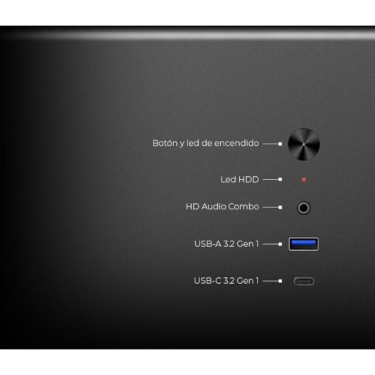 Case PC Micro ATX CoolBox M640C FullMetal Nero USB-C 3.2 Gen1