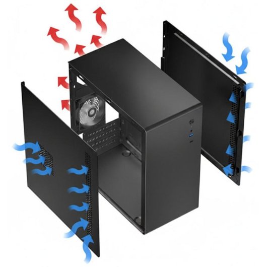 Case PC Micro ATX CoolBox M640C FullMetal Nero USB-C 3.2 Gen1