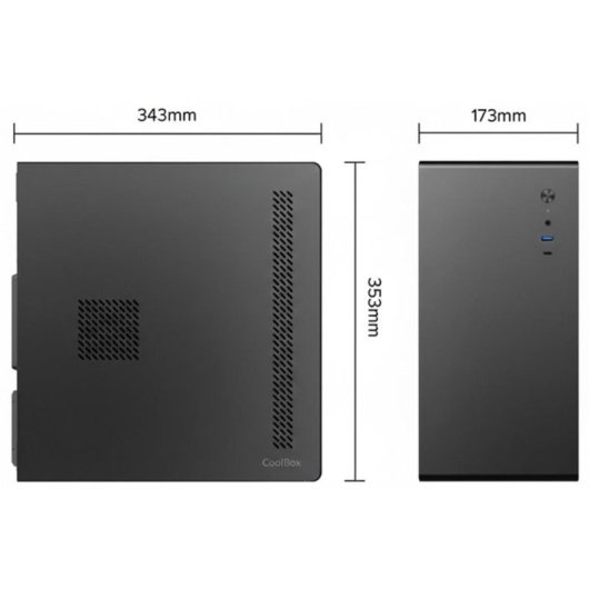 Case PC Micro ATX CoolBox M640C FullMetal Nero USB-C 3.2 Gen1