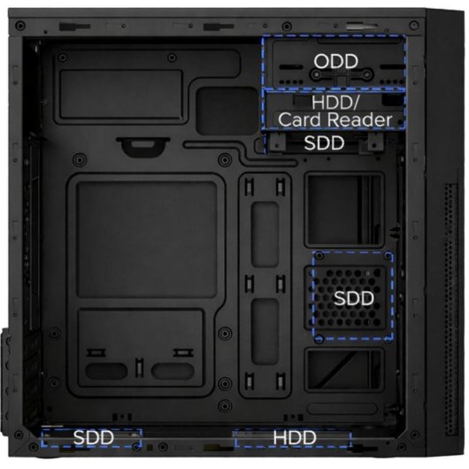 Caja PC MicroATX CoolBox M680 USB-C 3.2 Gen1 Fuente 500W