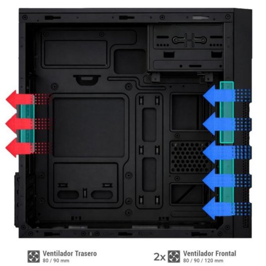 Caja PC MicroATX CoolBox M680 USB-C 3.2 Gen1 Fuente 500W