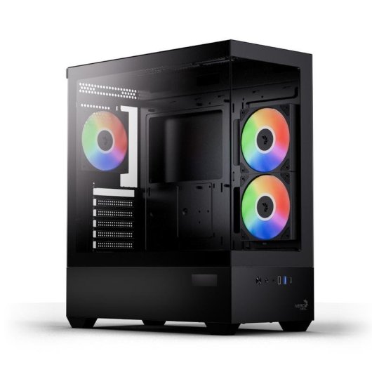 Boîtier PC Aerocool P500D Digi-G-BK-v1 Midi Tower Noir Verre Trempé RGB