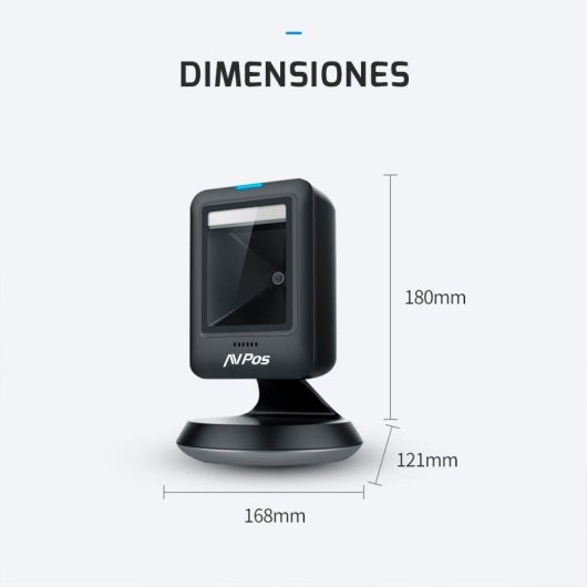 Leitor de códigos de barras AVPos AVP-630-2D 1D/2D USB Preto