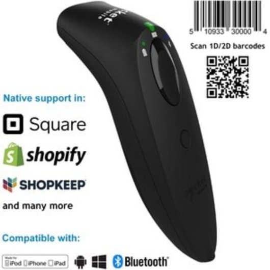 Lecteur de codes-barres portable Socket Mobile S740 Bluetooth 1D/2D Noir autonomie prolongée
