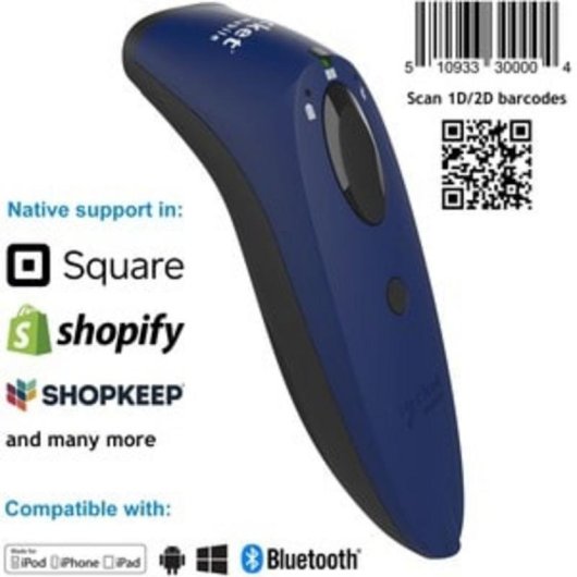 Kabelloser Hand-Barcode-Scanner Socket Mobile SocketScan S740 Bluetooth 1D/2D Blau