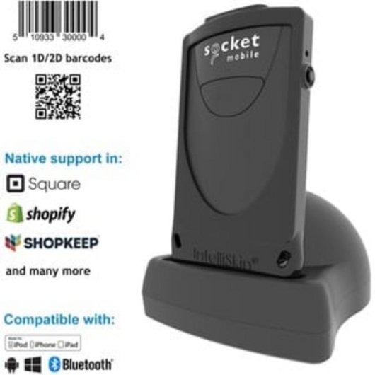 Barcode-Scanner tragbar Socket Mobile DuraScan D840 Bluetooth 1D Schwarz
