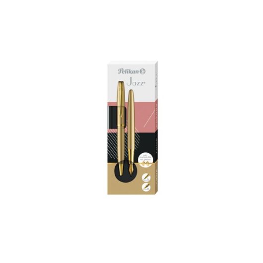 Penna e Pennino Pelikan Jazz Noble Elegance Oro Giallo 2 pezzi